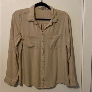 Downeast tan button down top